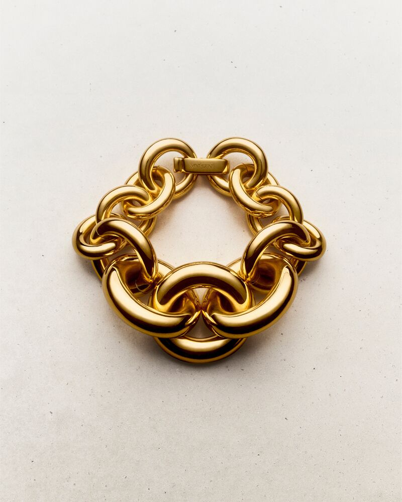 超大尺寸黄18K金渐变链条手链