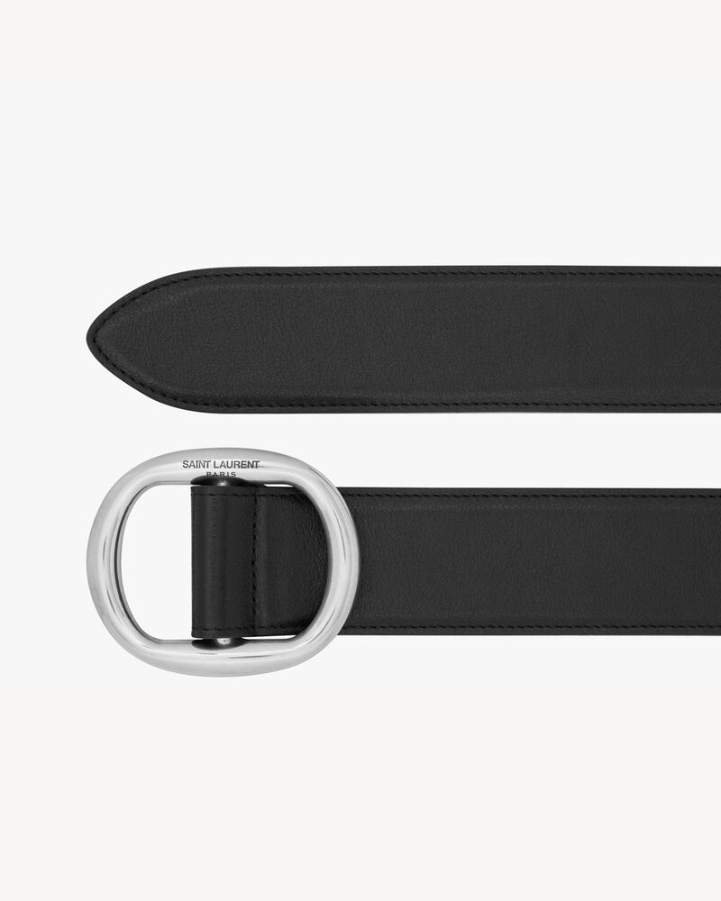 椭圆形搭扣光滑皮革腰带