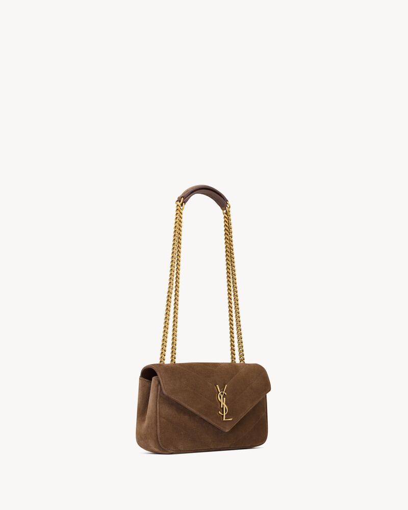 LOULOU小号绗缝绒面革手袋