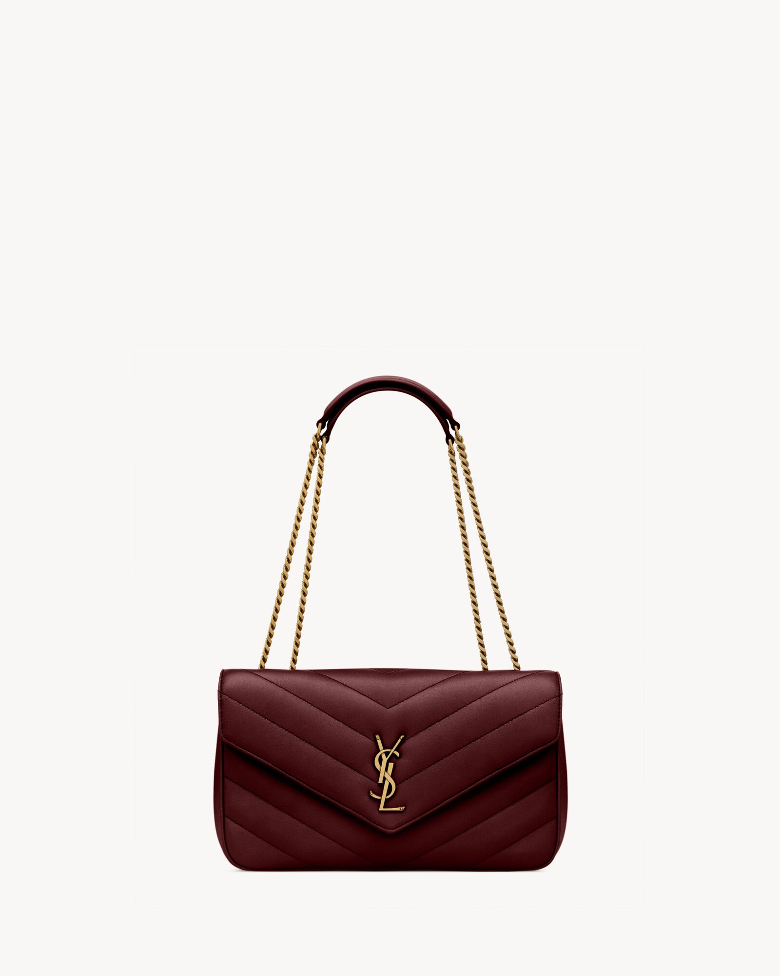 LOULOU中号绗缝小羊皮手袋