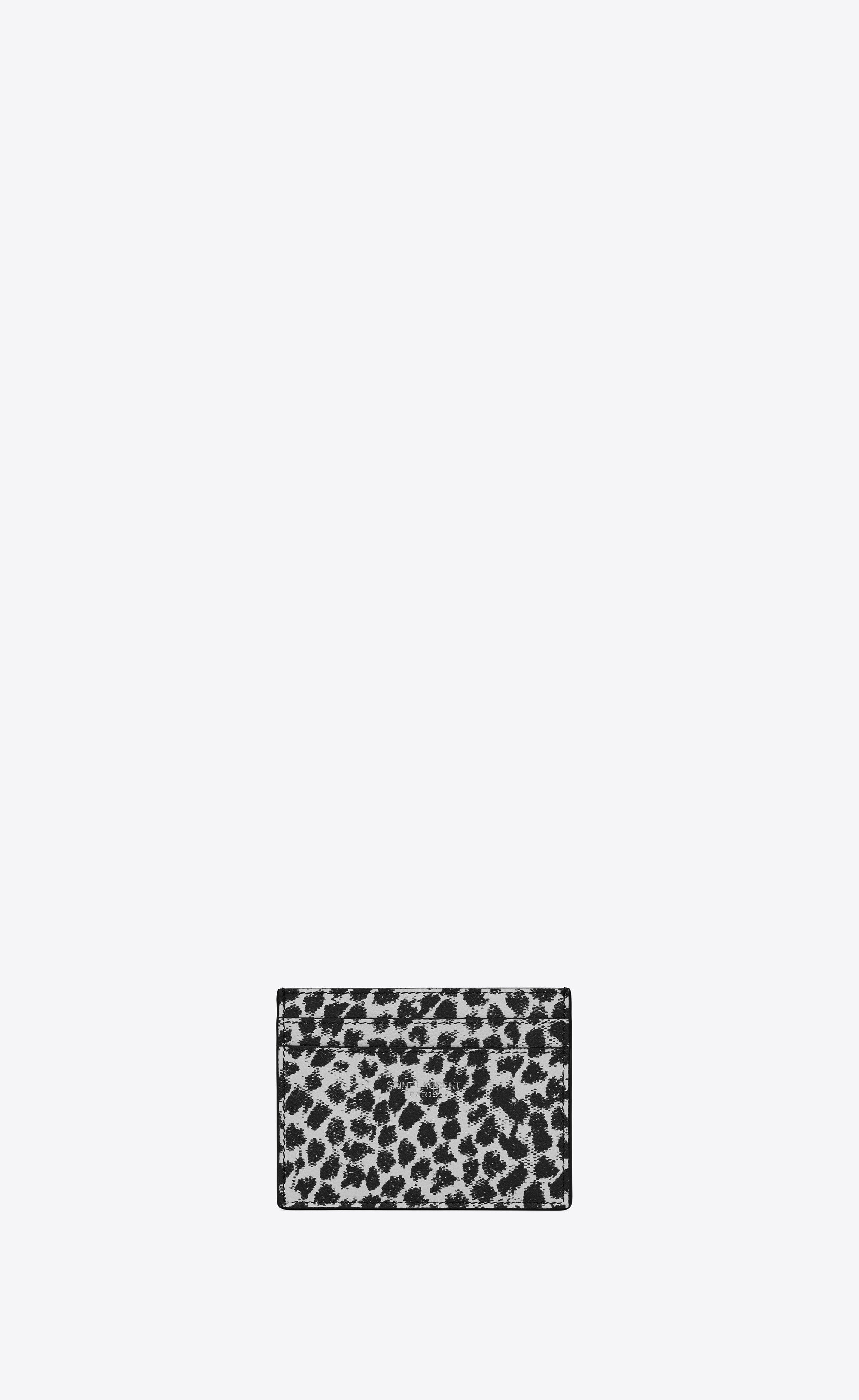 圣罗兰圣罗兰Paris豹纹印花皮革信用卡包_Saint Laurent圣罗兰官方网站 