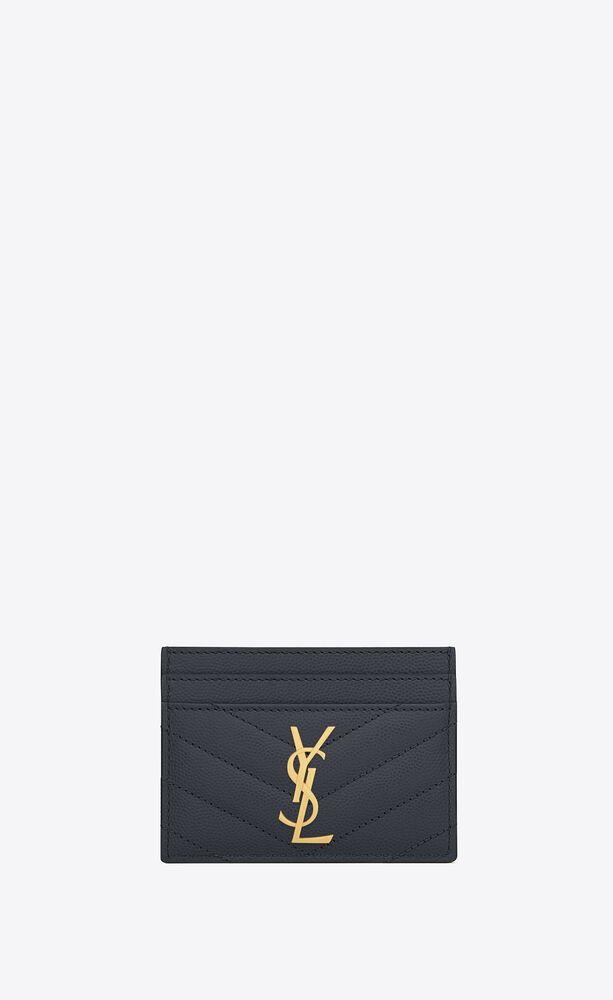 CASSANDRE SAINT LAURENT MATELASSÉ 粒面压花真皮卡包
