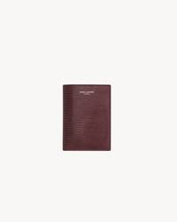 SAINT LAURENT PARIS蜥蜴皮信用卡钱包
