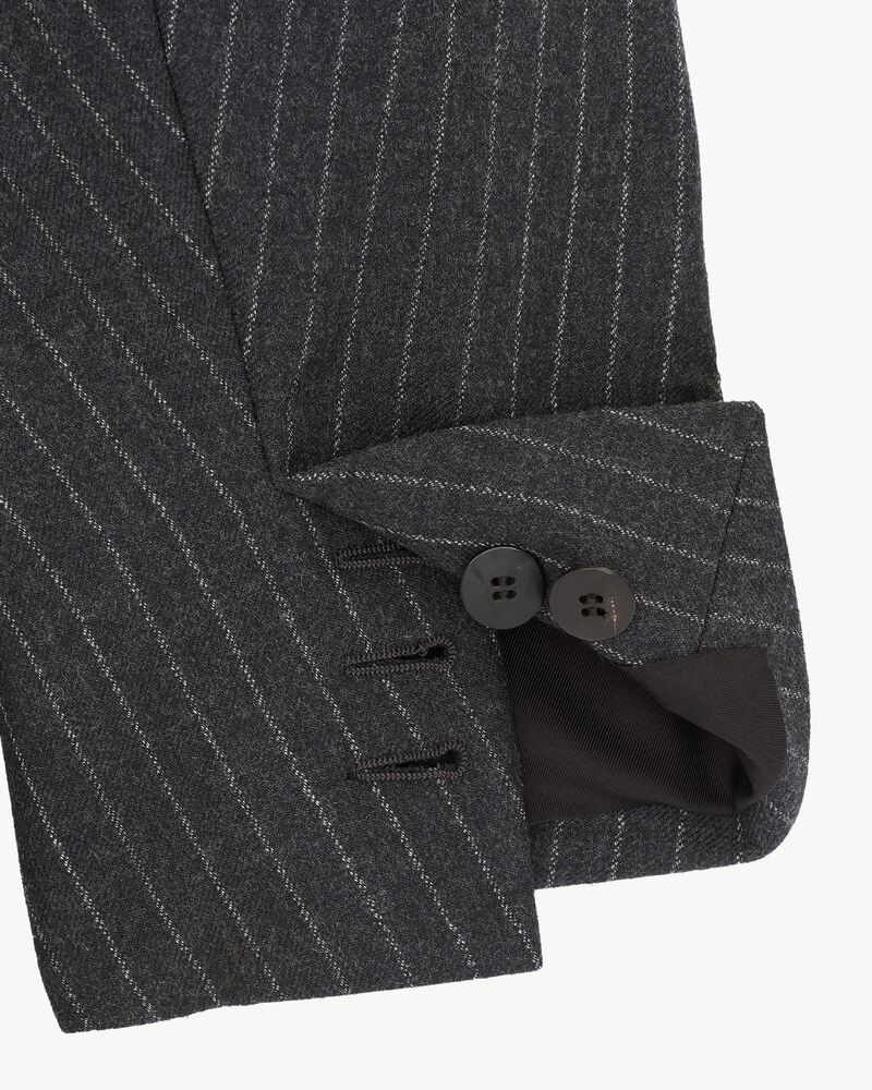 RIVE GAUCHE条纹法兰绒超大外套