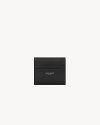 SAINT LAURENT PARIS光滑皮革双面卡包