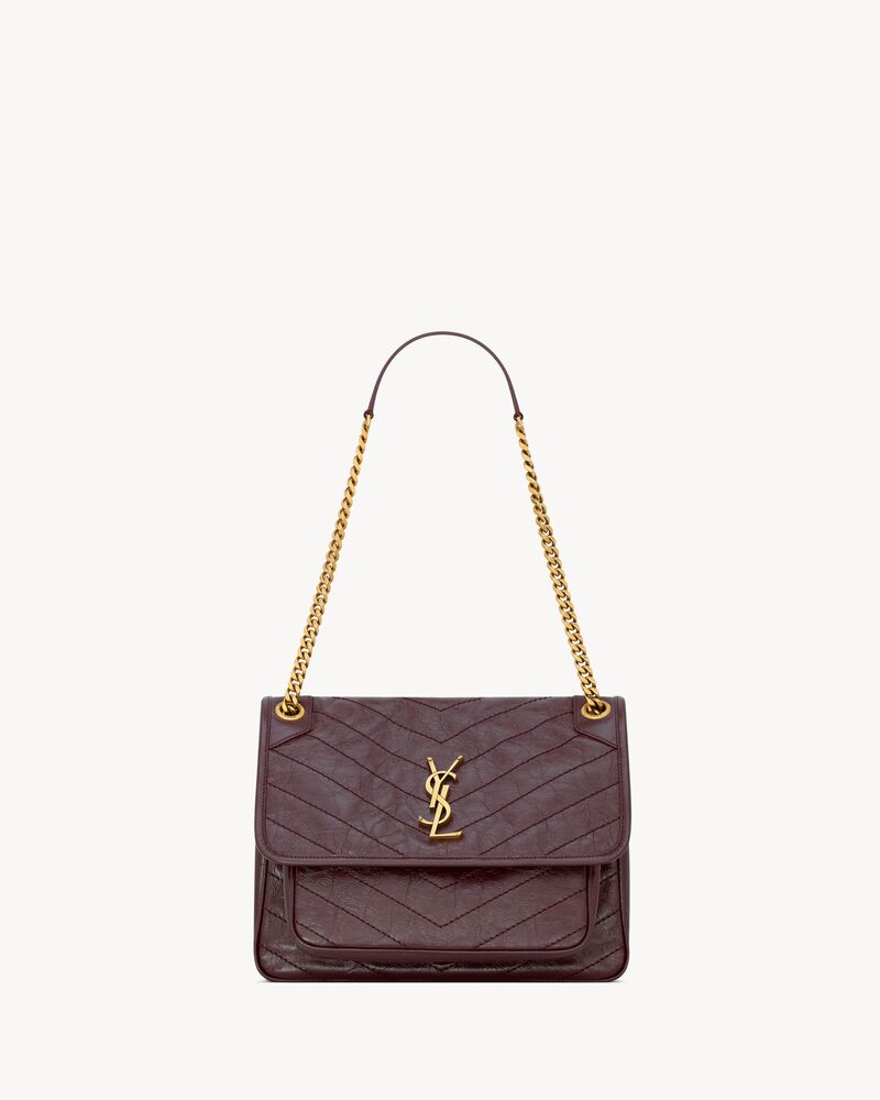 NIKI中号复古皮革手袋