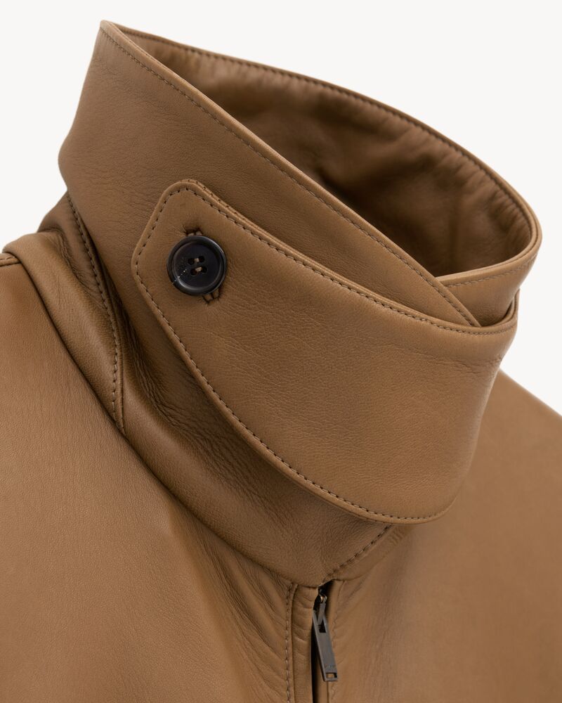 羊皮革腰带夹克