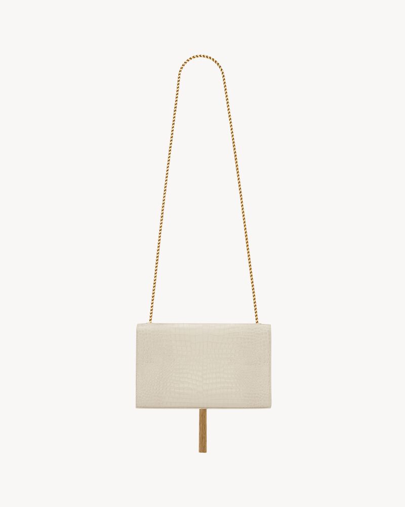 KATE流苏中号鳄鱼纹压纹皮革手袋