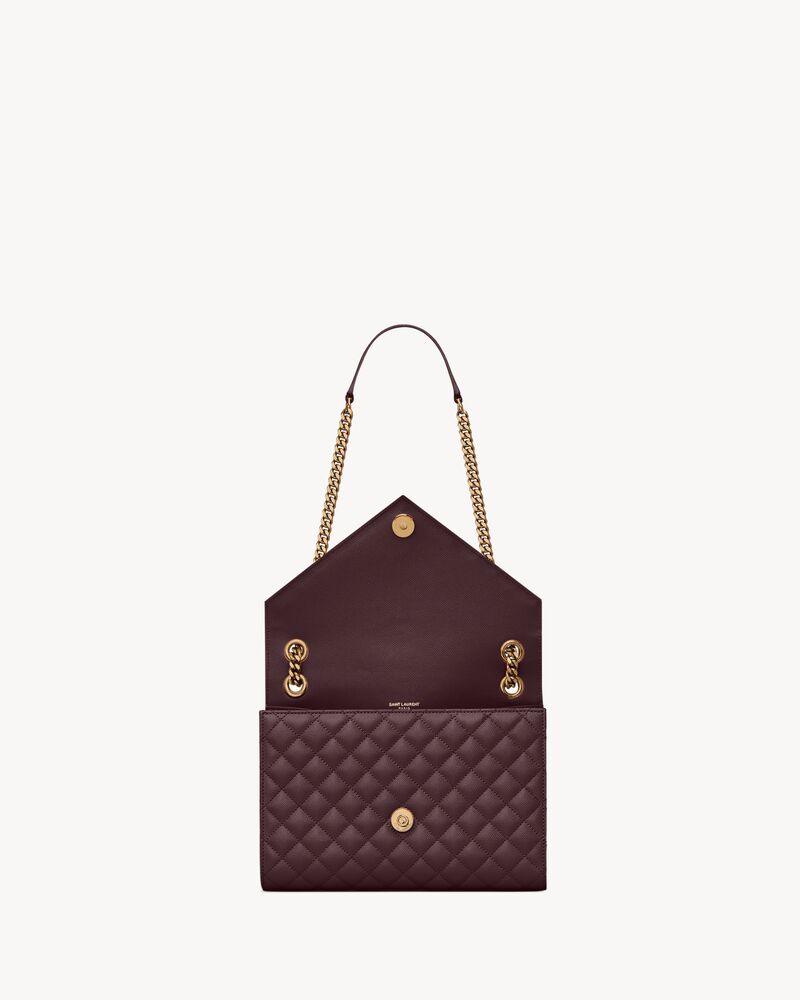 ENVELOPE中号粒面压印皮革手袋