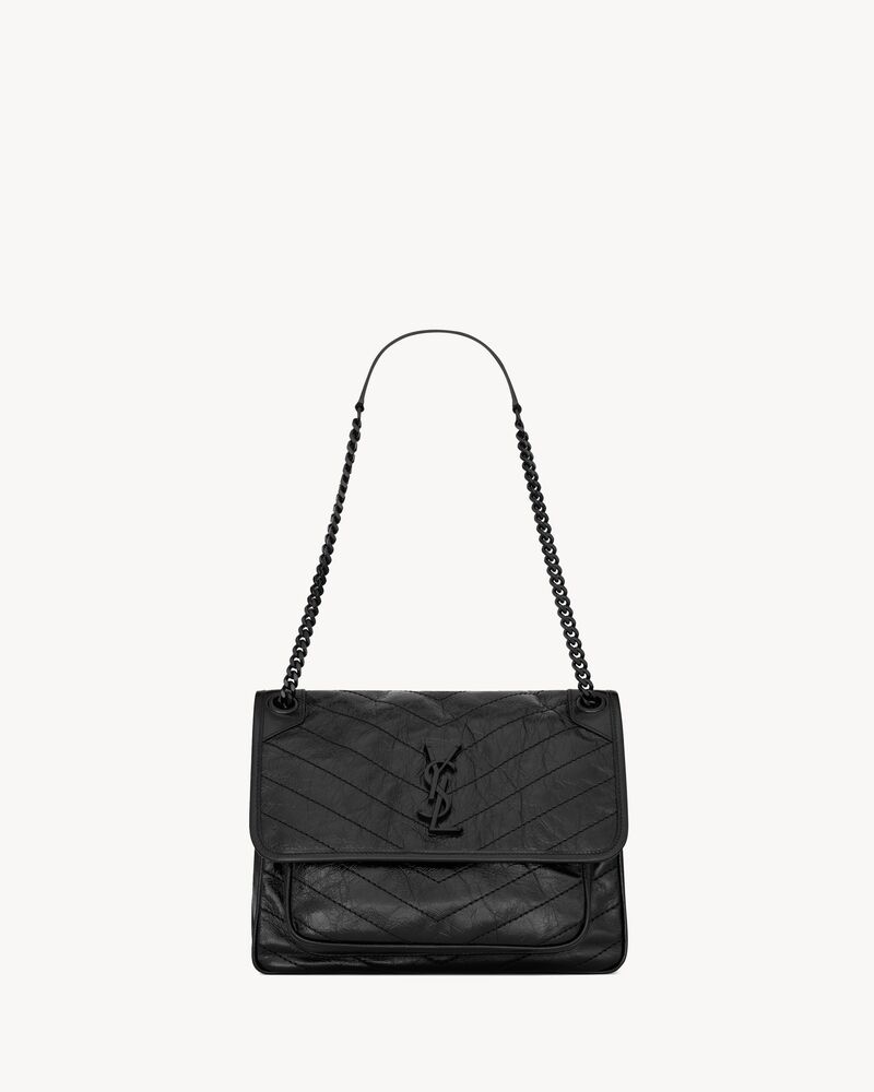 NIKI中号复古皮革手袋