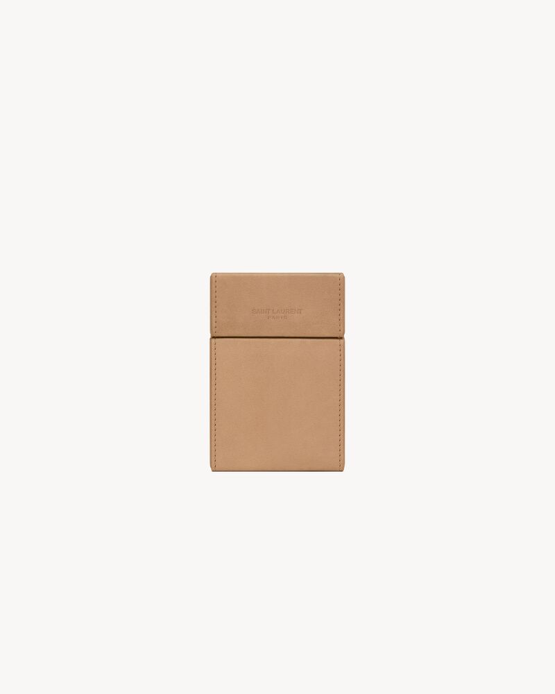 SAINT LAURENT PARIS植鞣皮革香烟盒