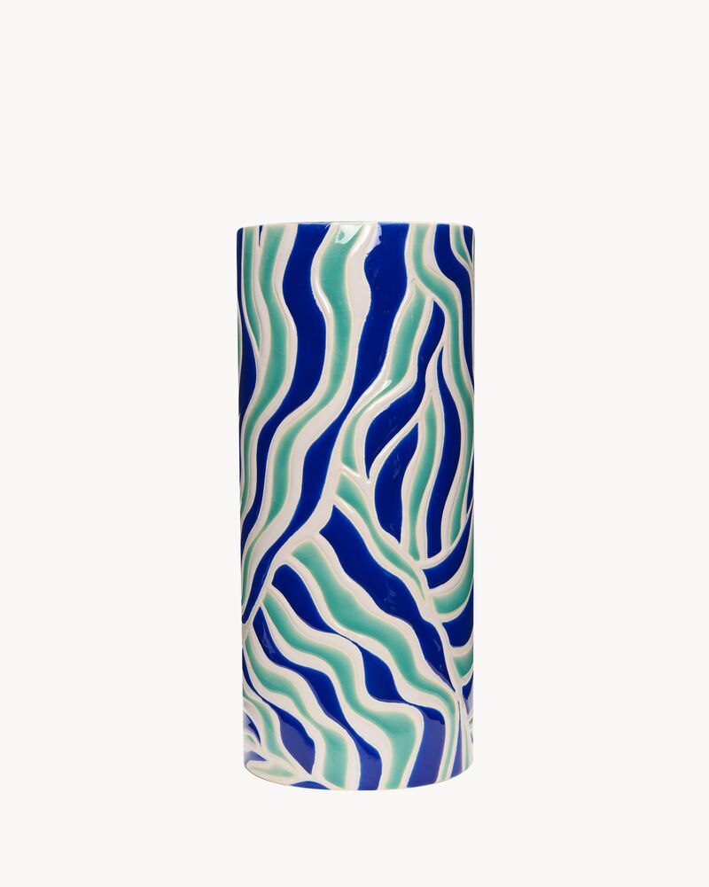 SAINT LAURENT圣罗兰中国官方网站 Emaux de Longwy enameled wave vase