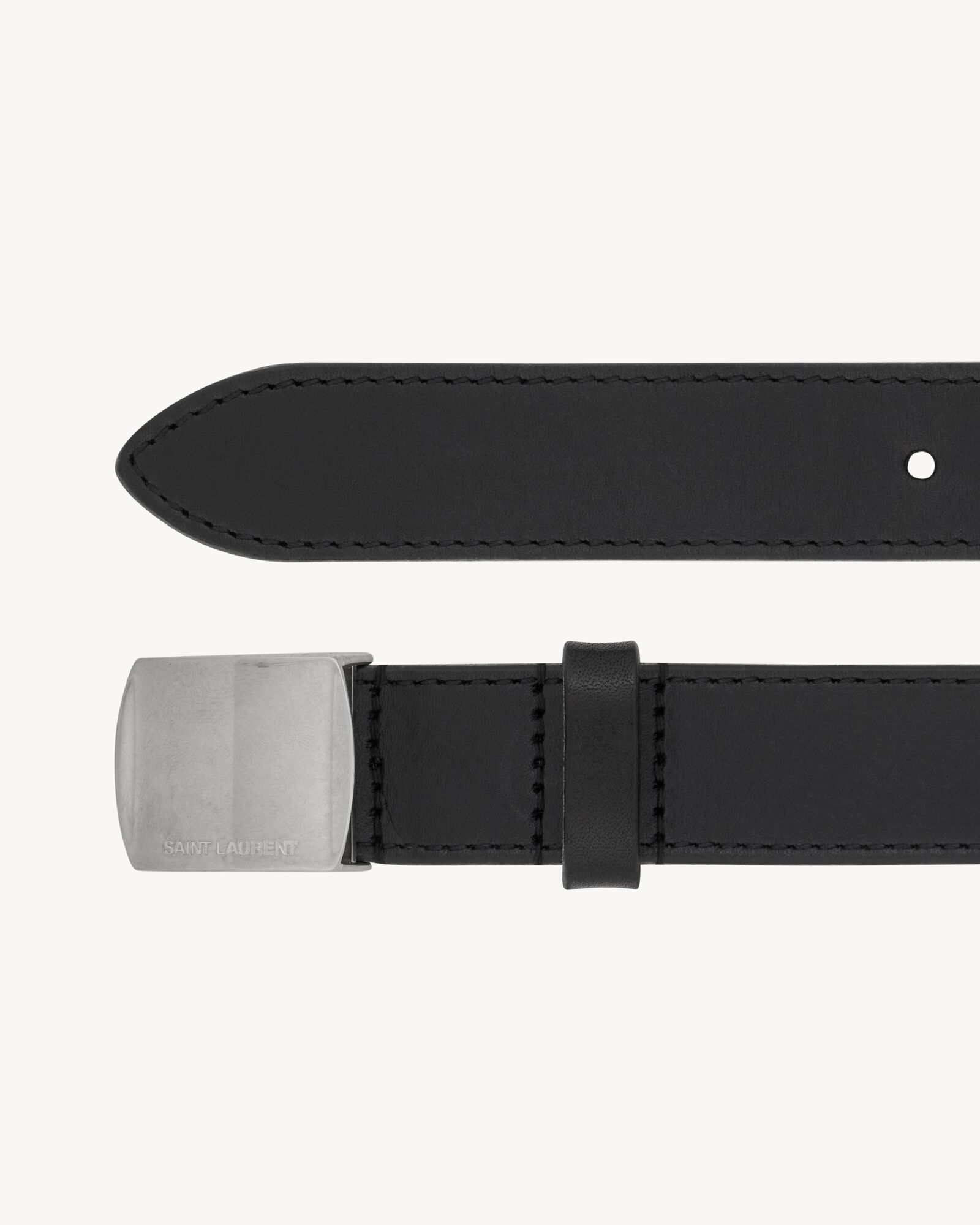 army光滑皮革搭扣腰带