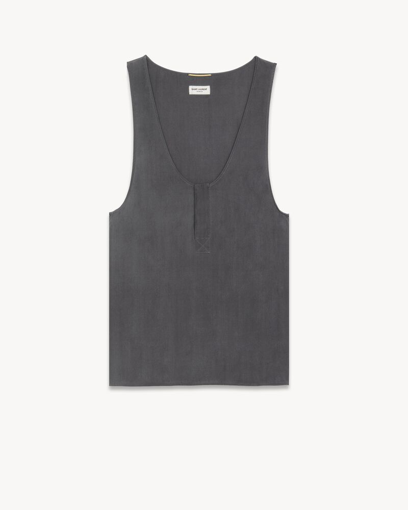 桑蚕丝双绉亨利背心