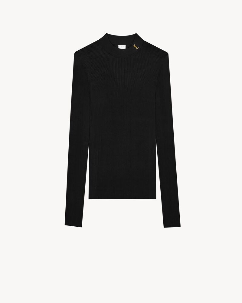 桑蚕丝罗纹毛衫