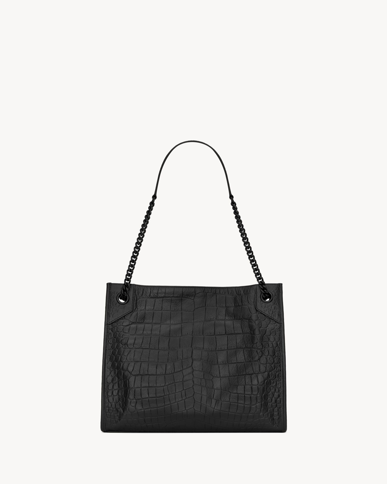 NIKI SHOPPING中号鳄鱼纹压花皮革手袋