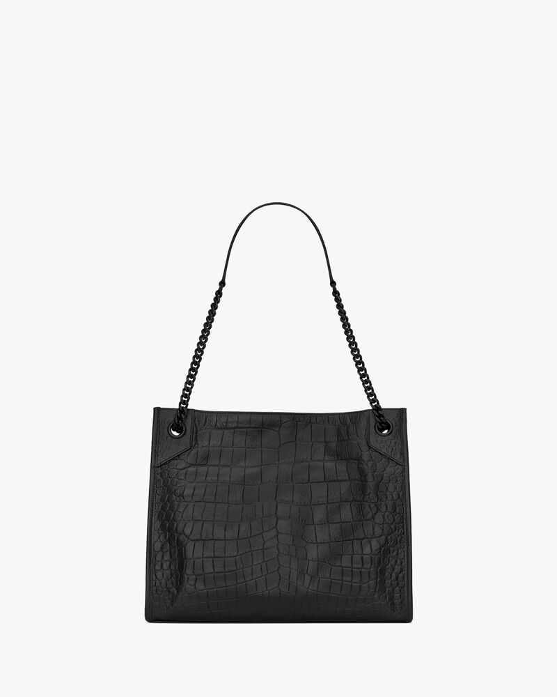 NIKI SHOPPING中号鳄鱼纹压花皮革手袋