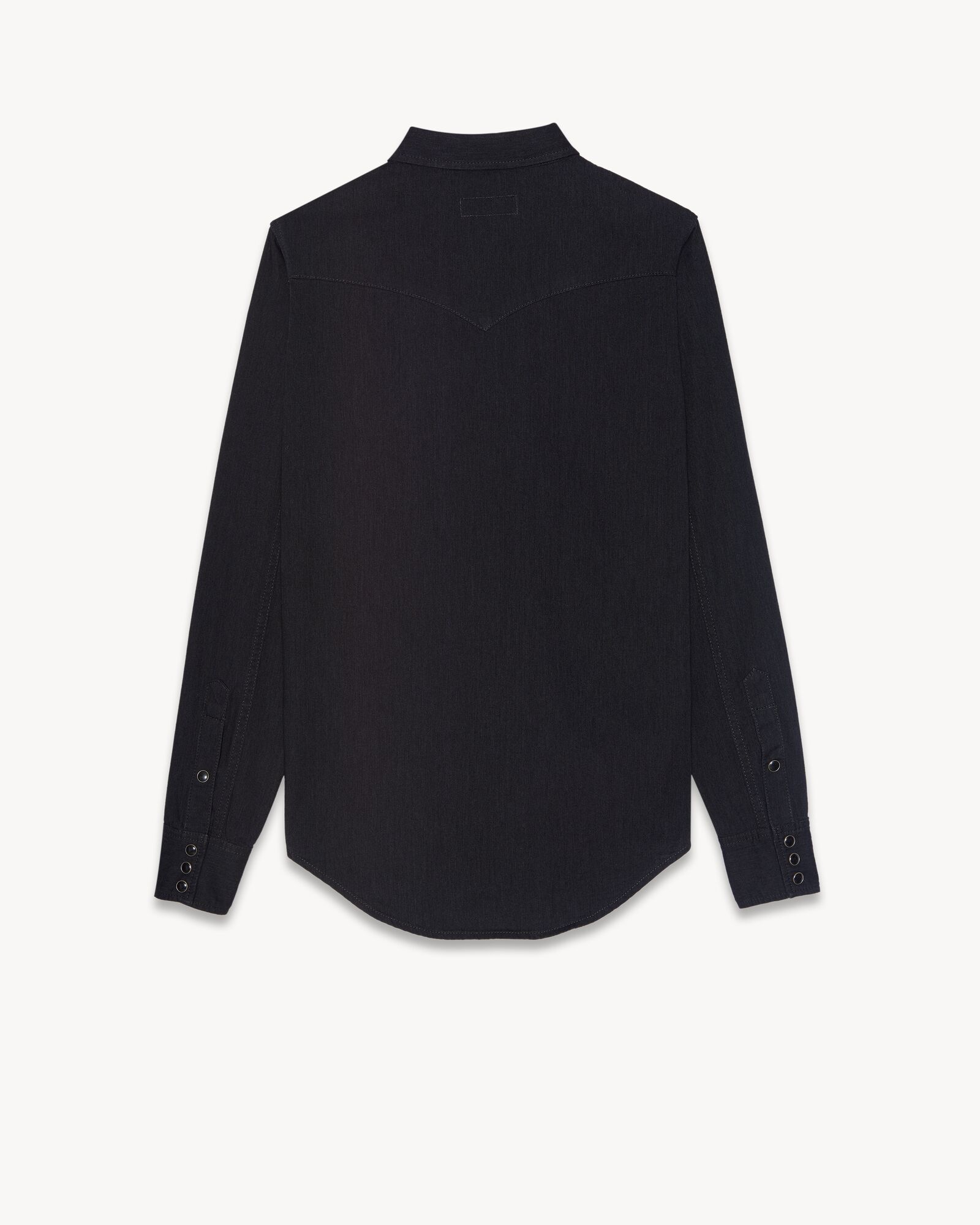 圣罗兰西部风格漂黑色牛仔衬衫_saint laurent圣罗兰官方网站 | ysl.