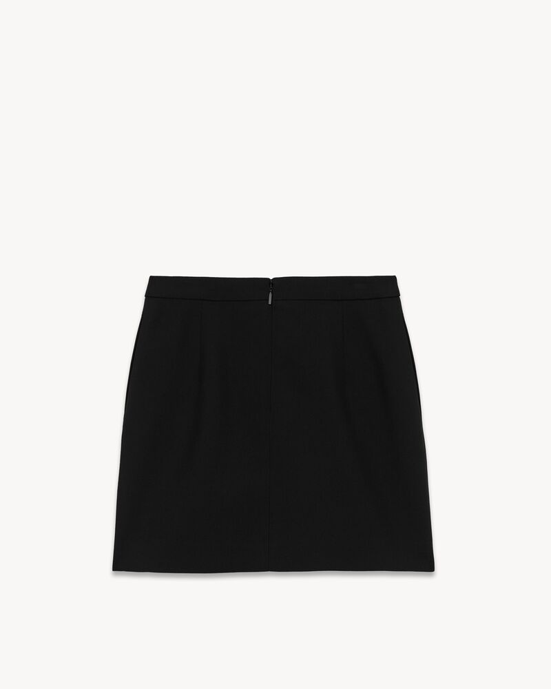 华达呢SAINT LAURENT迷你半身裙