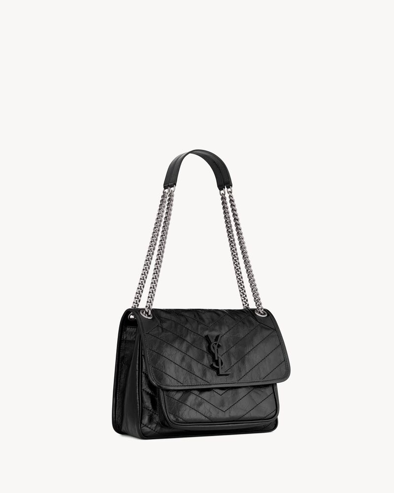 NIKI中号复古皮革手袋