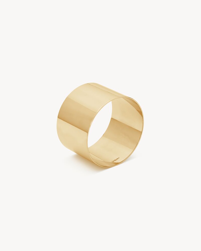 黄18K金宽边手镯