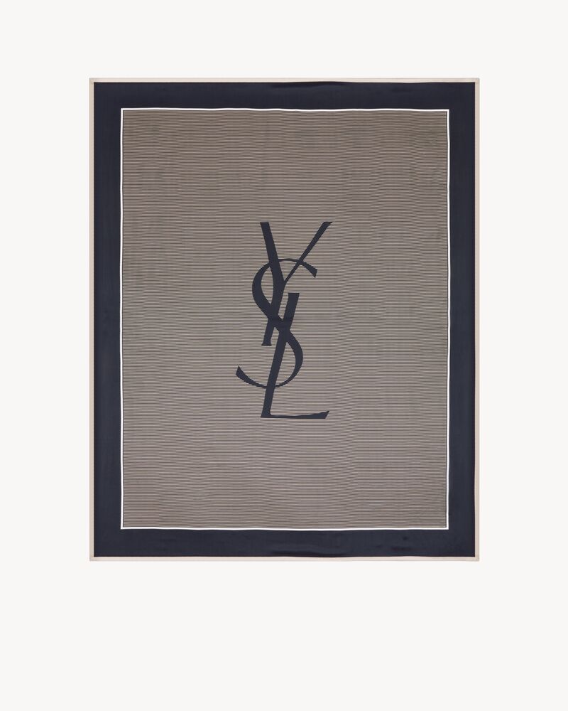 CASSANDRE桑蚕丝查米尤斯条纹披肩