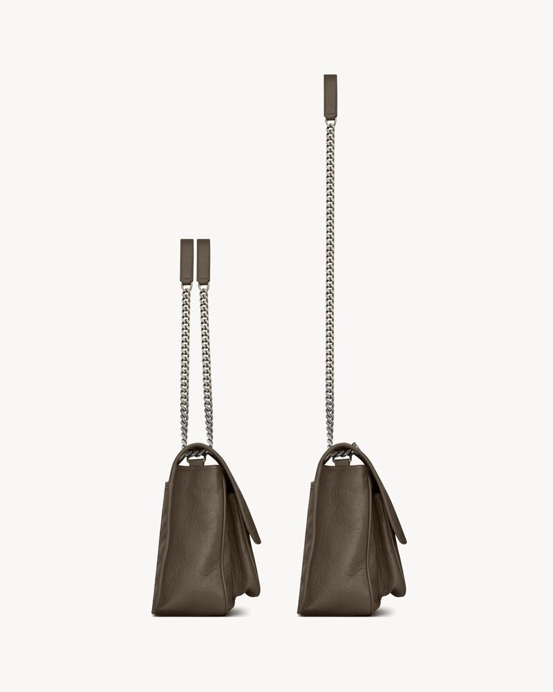 NIKI中号复古皮革手袋