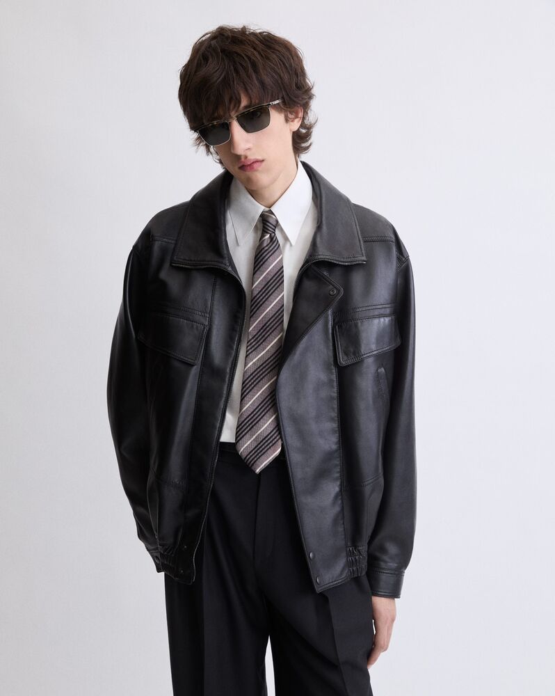 羊皮革飞行员夹克