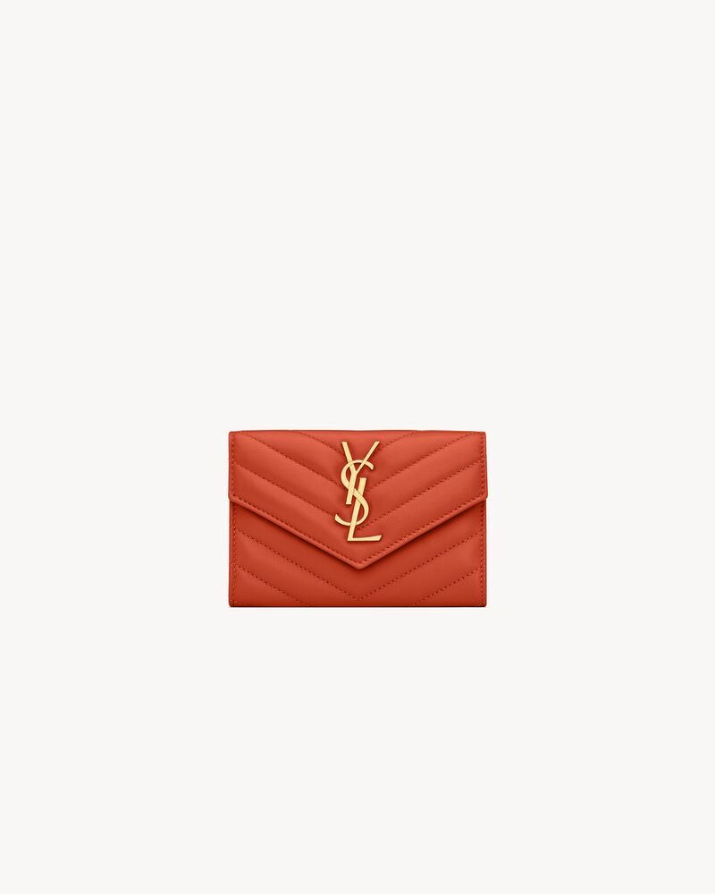 CASSANDRE MATELASSÉ绗缝羊皮革小号信封钱包