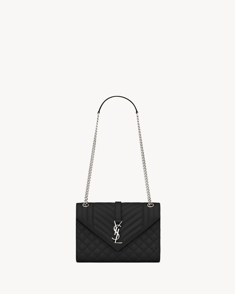 ENVELOPE中号粒面绗缝皮革手袋