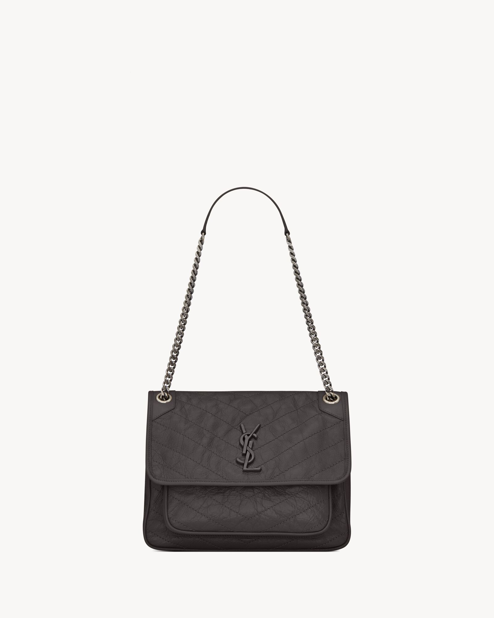 NIKI中号复古皮革手袋
