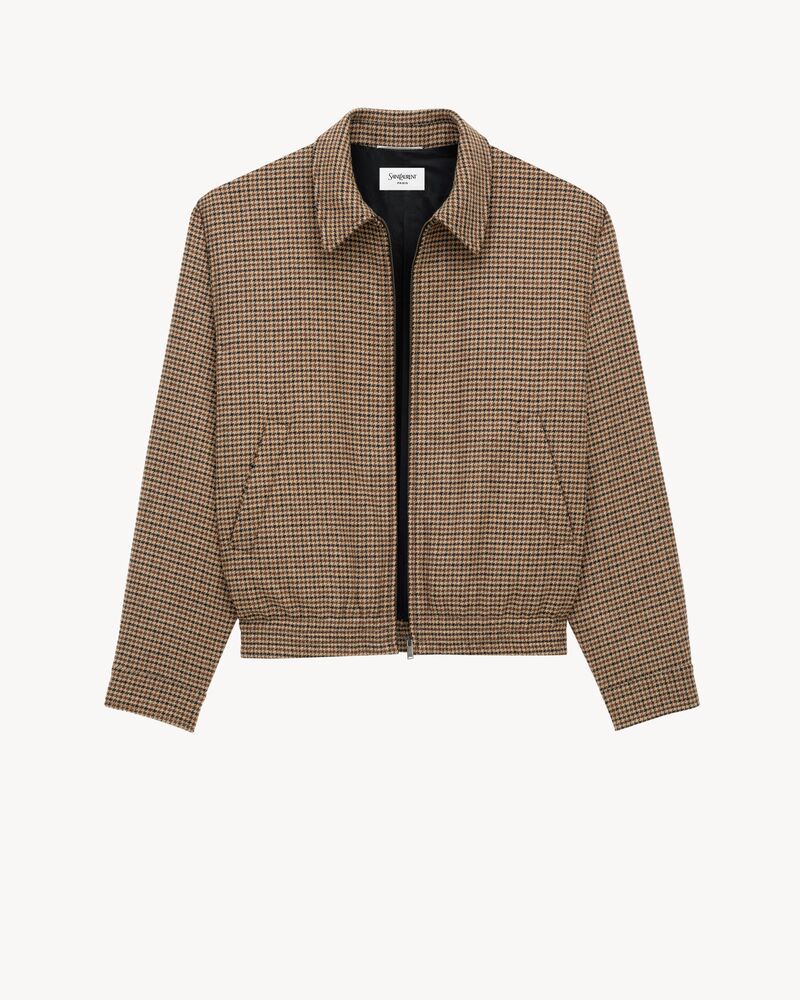 千鸟格加衬夹克