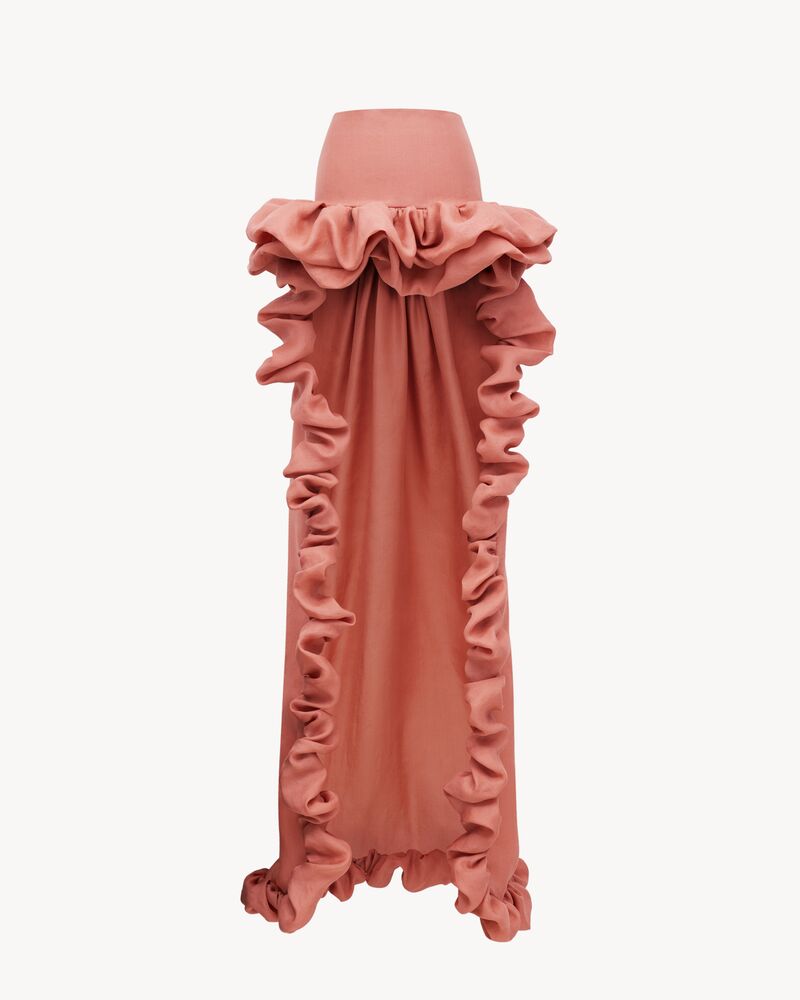 桑蚕丝薄纱泡泡层叠半身裙