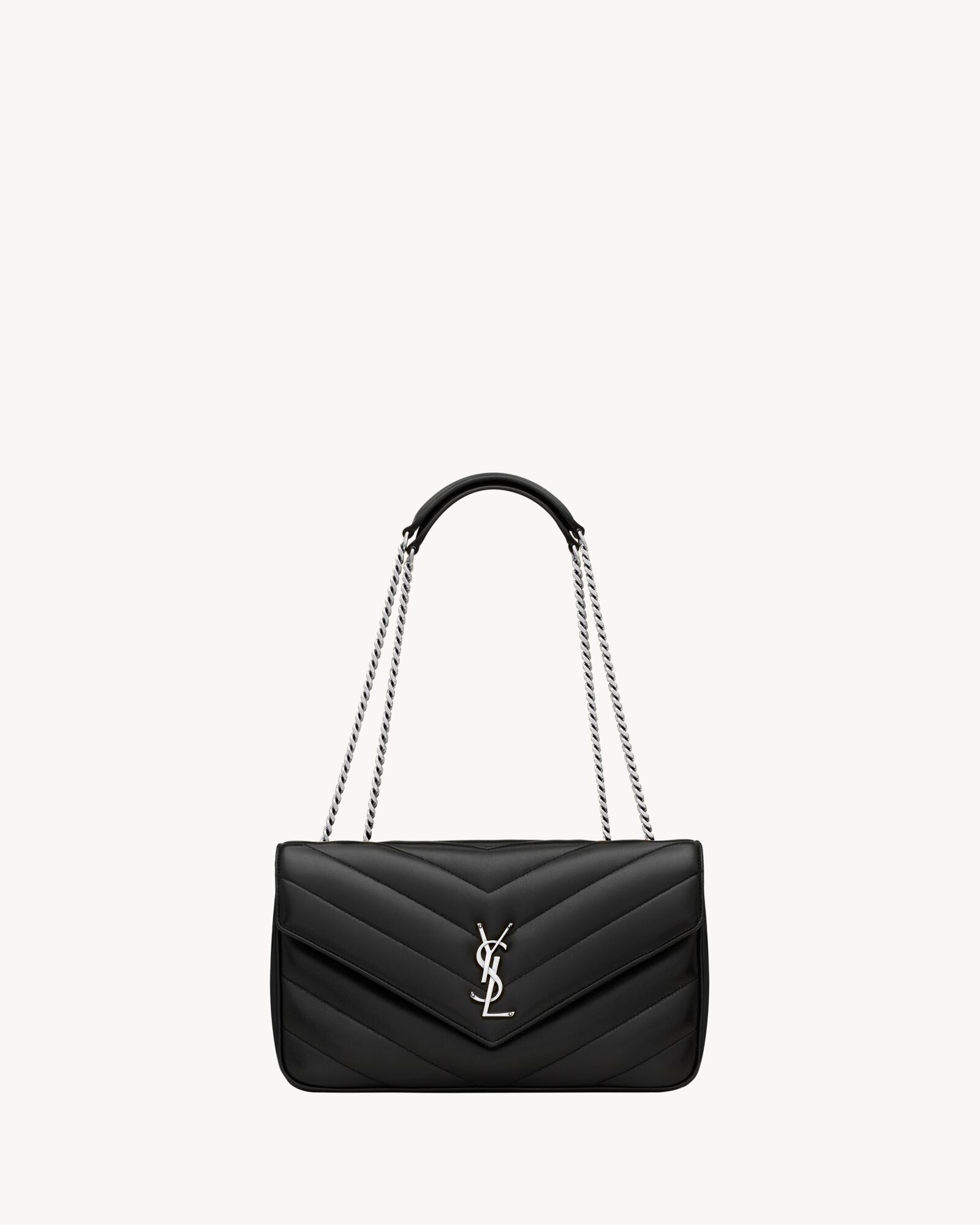 LOULOU中号绗缝小羊皮手袋