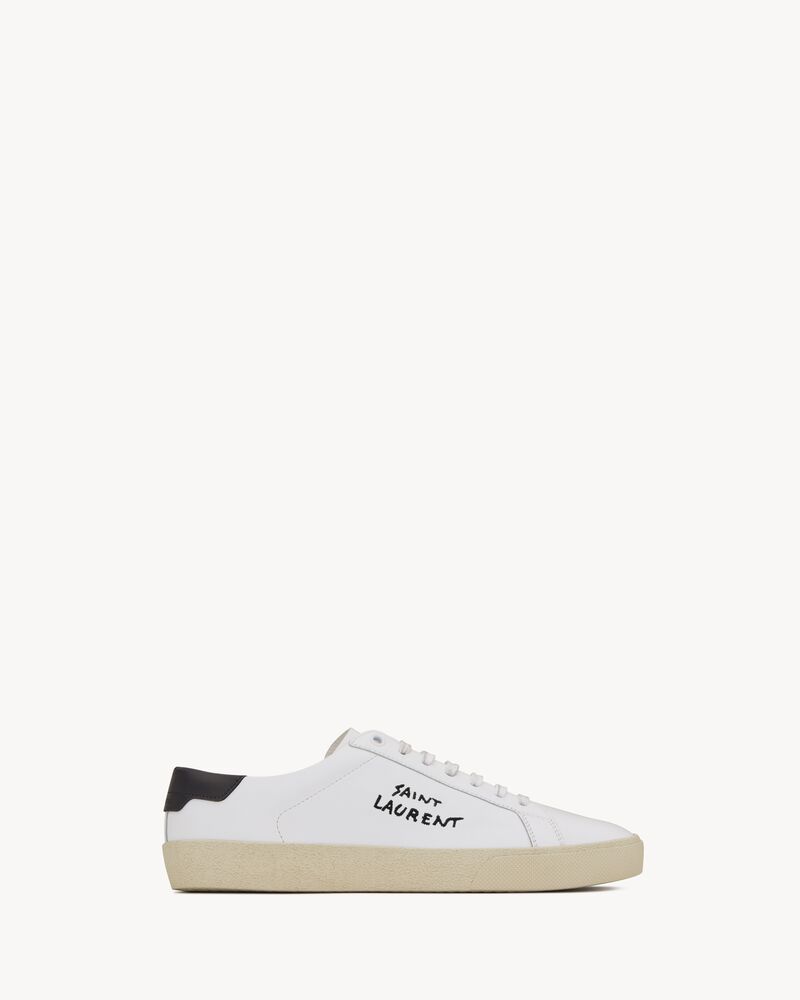 court sl/06真皮和刺绣运动鞋