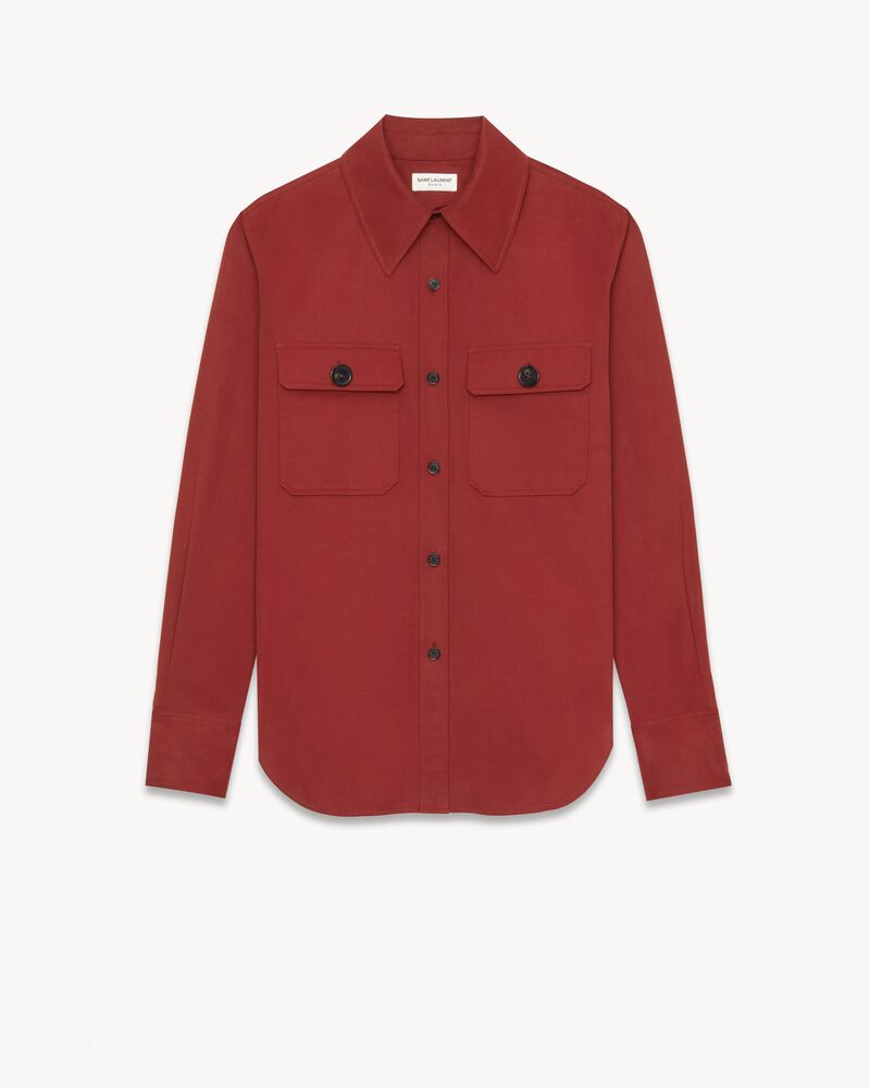 SAHARIENNE棉斜纹衬衫