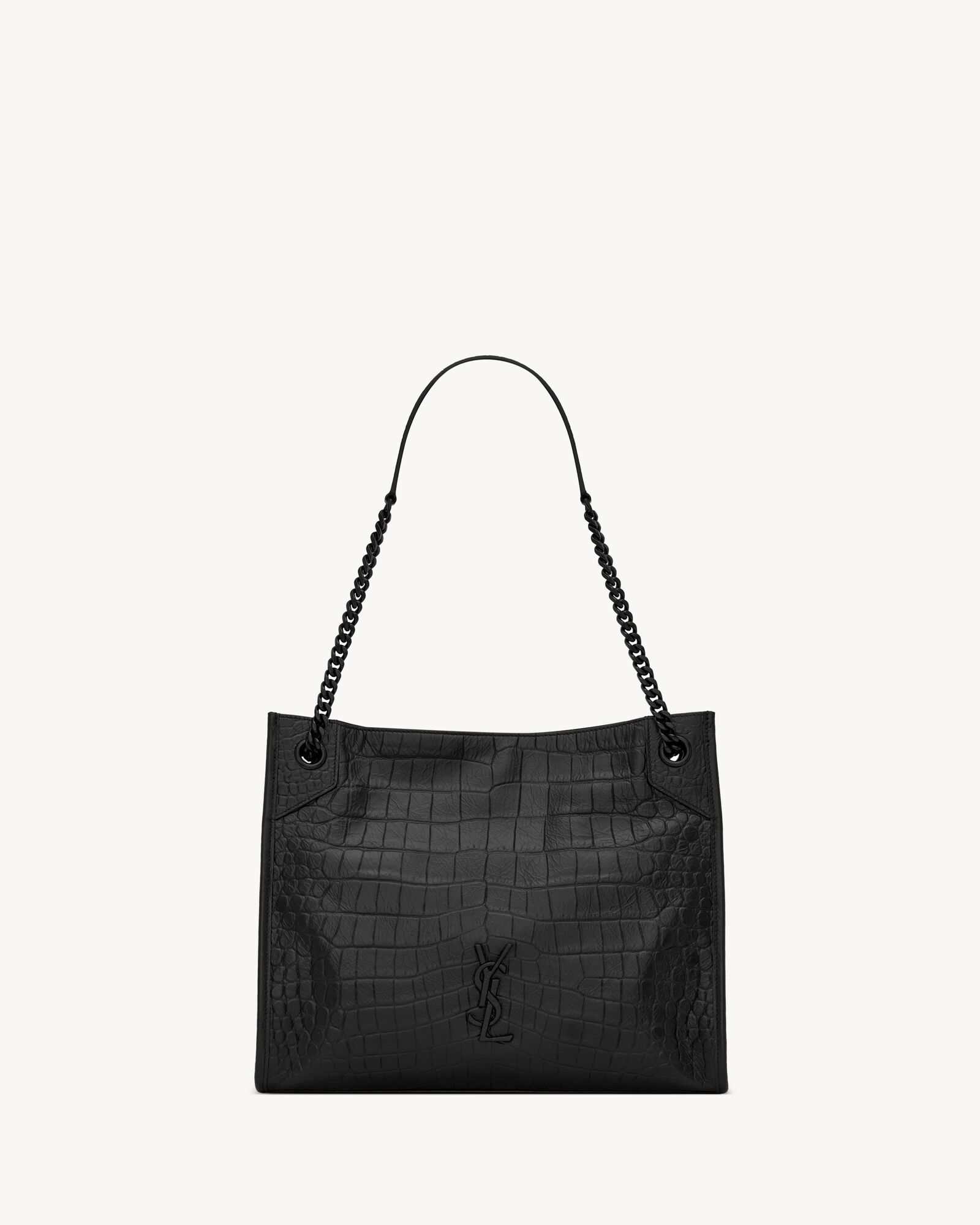 NIKI SHOPPING中号鳄鱼纹压花皮革手袋