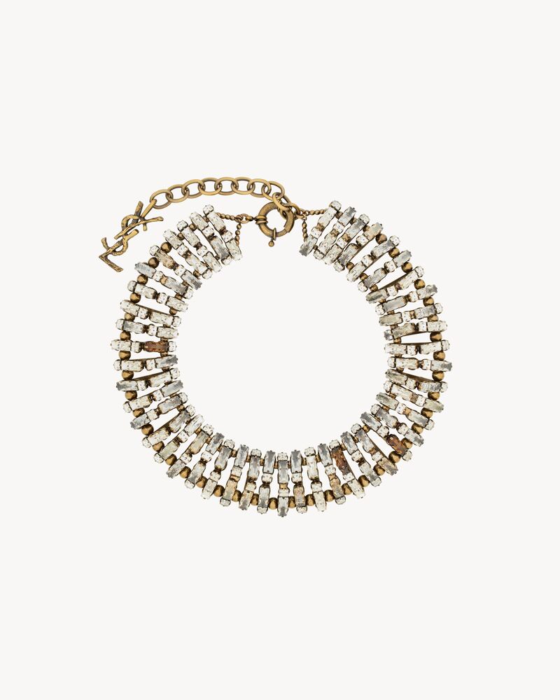 超大仿水晶金字塔造型金属项链