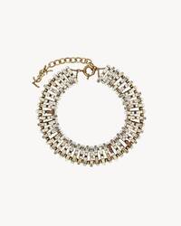 超大仿水晶金字塔造型金属项链