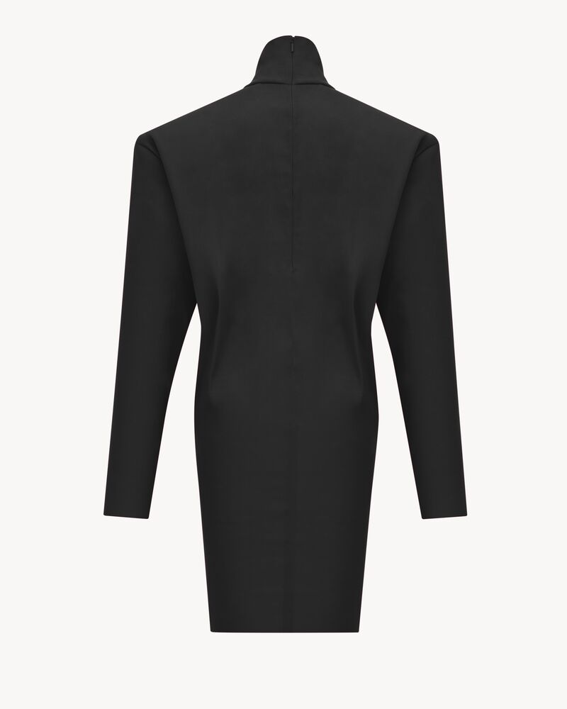 弹力桑蚕丝混纺方正版型连衣裙