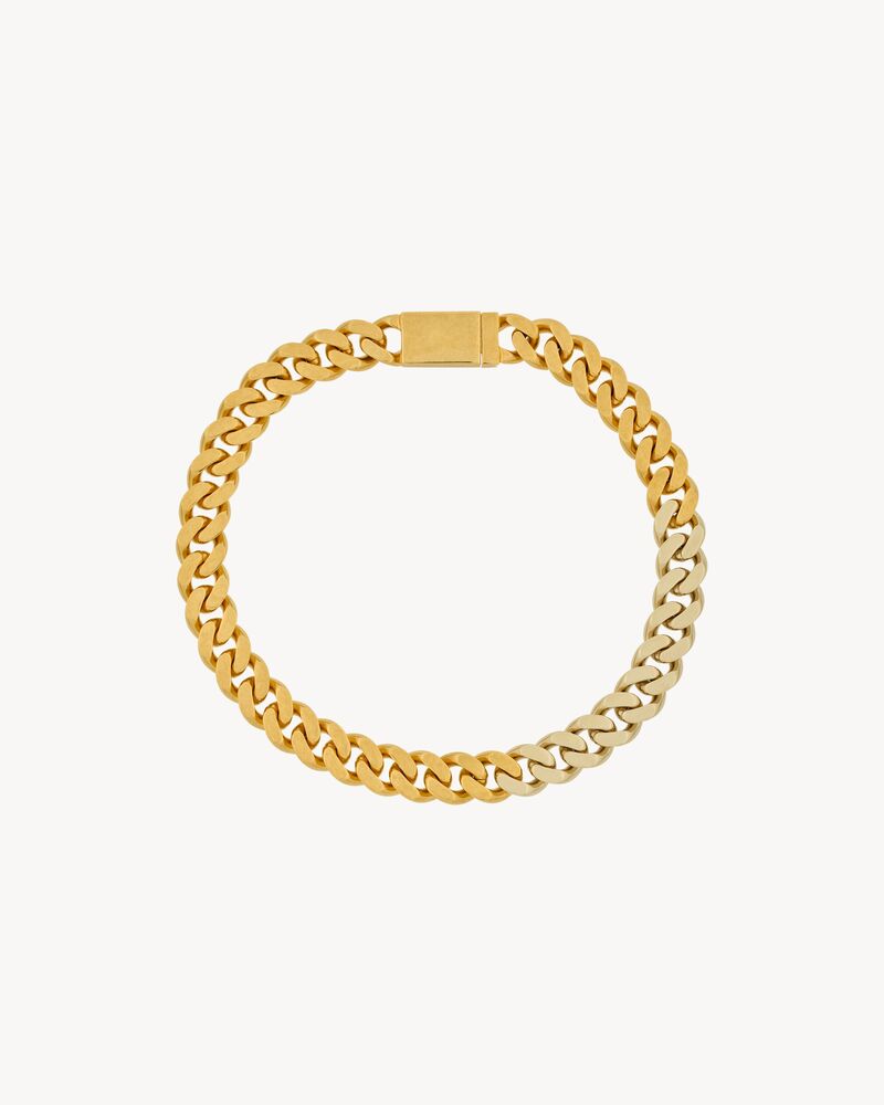 双色金属链条项链