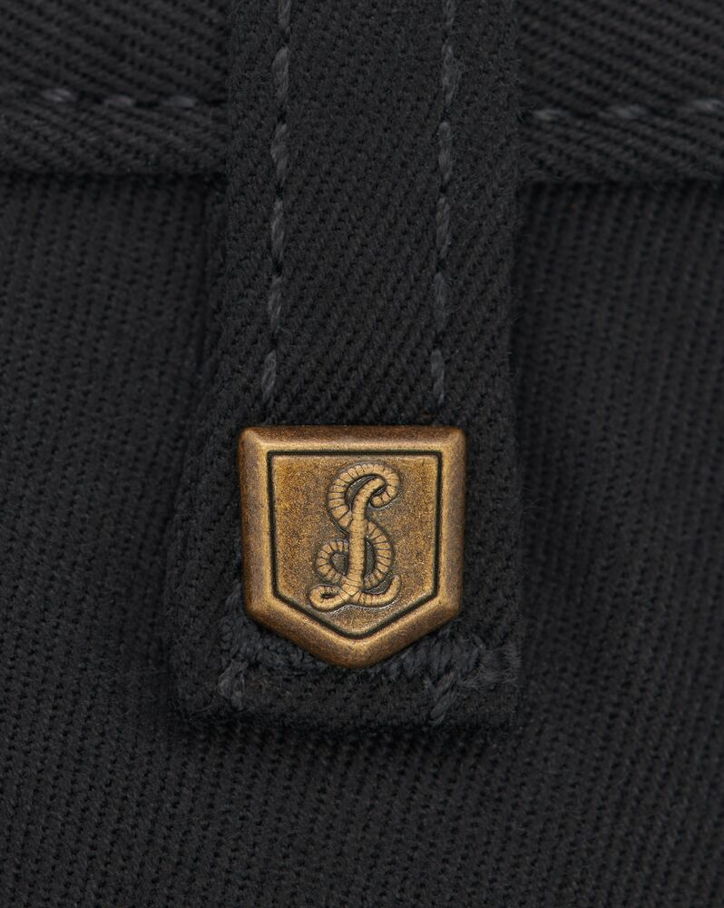 黑色毛边弹力华达呢斜纹裤