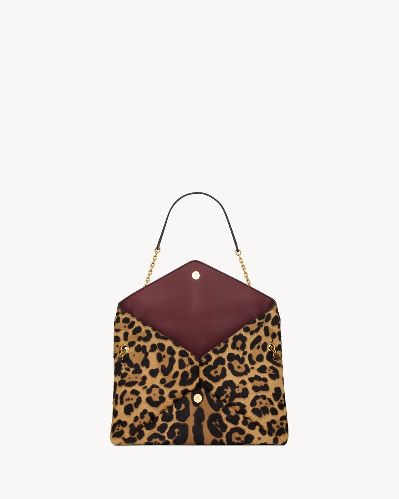 LE CASSANDRE马毛效果皮革链条手拿包