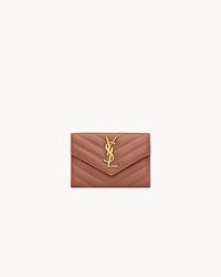 CASSANDRE MATELASSÉ绗缝羊皮革小号信封钱包