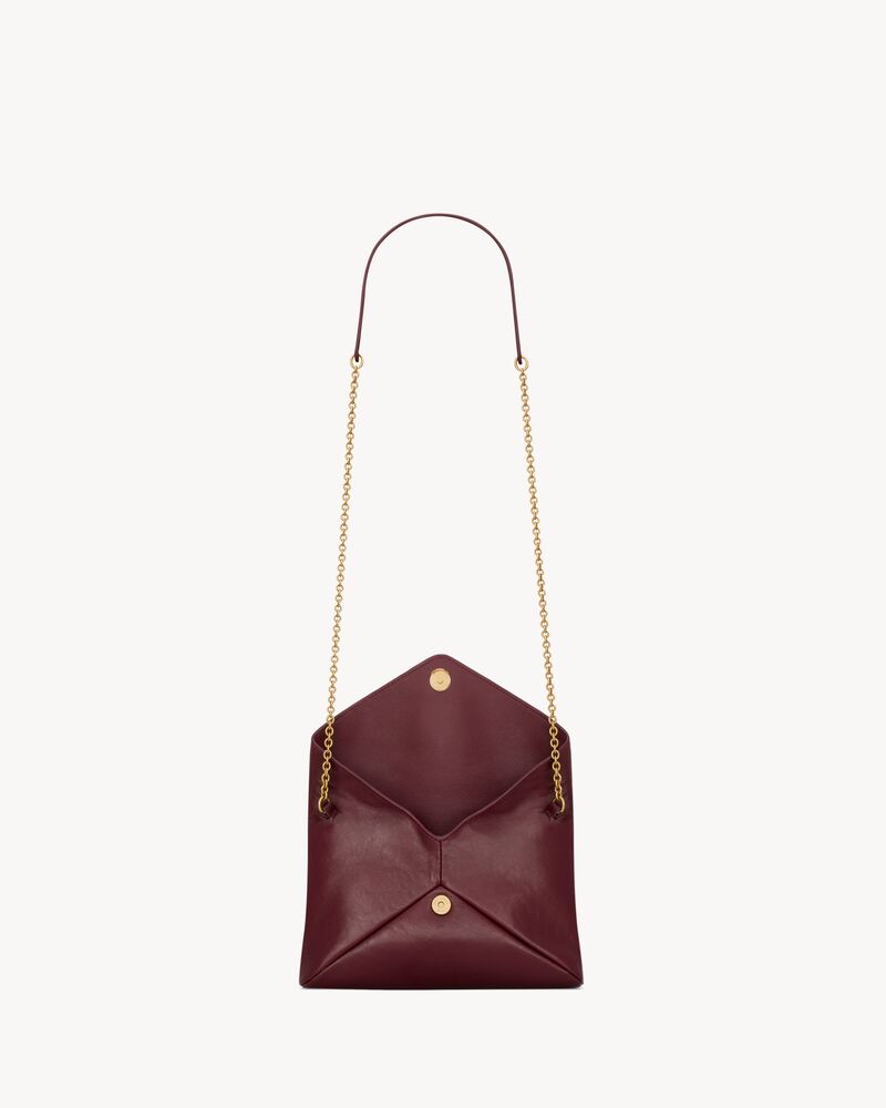 LE CASSANDRE小号亮面皮革链条手拿包