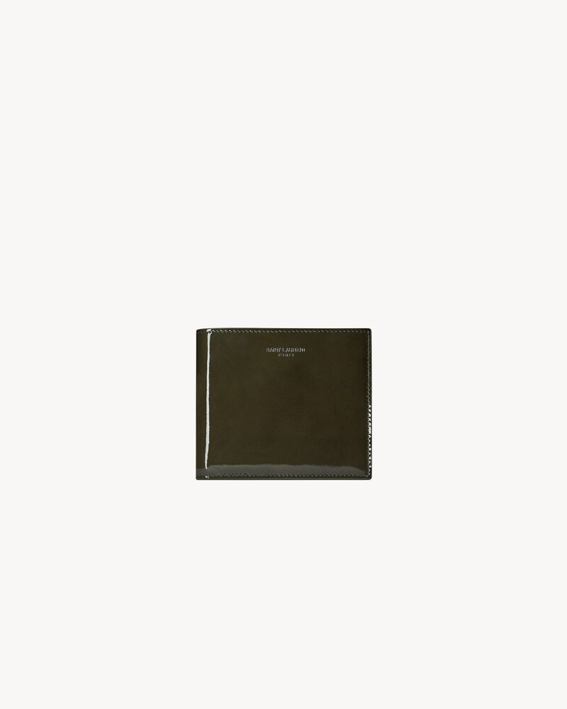 SAINT LAURENT PARIS漆皮横款钱包