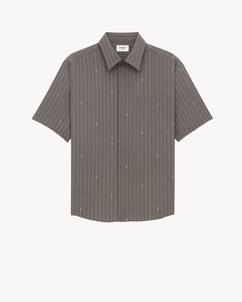 LE CASSANDRE条纹桑蚕丝双绉衬衫