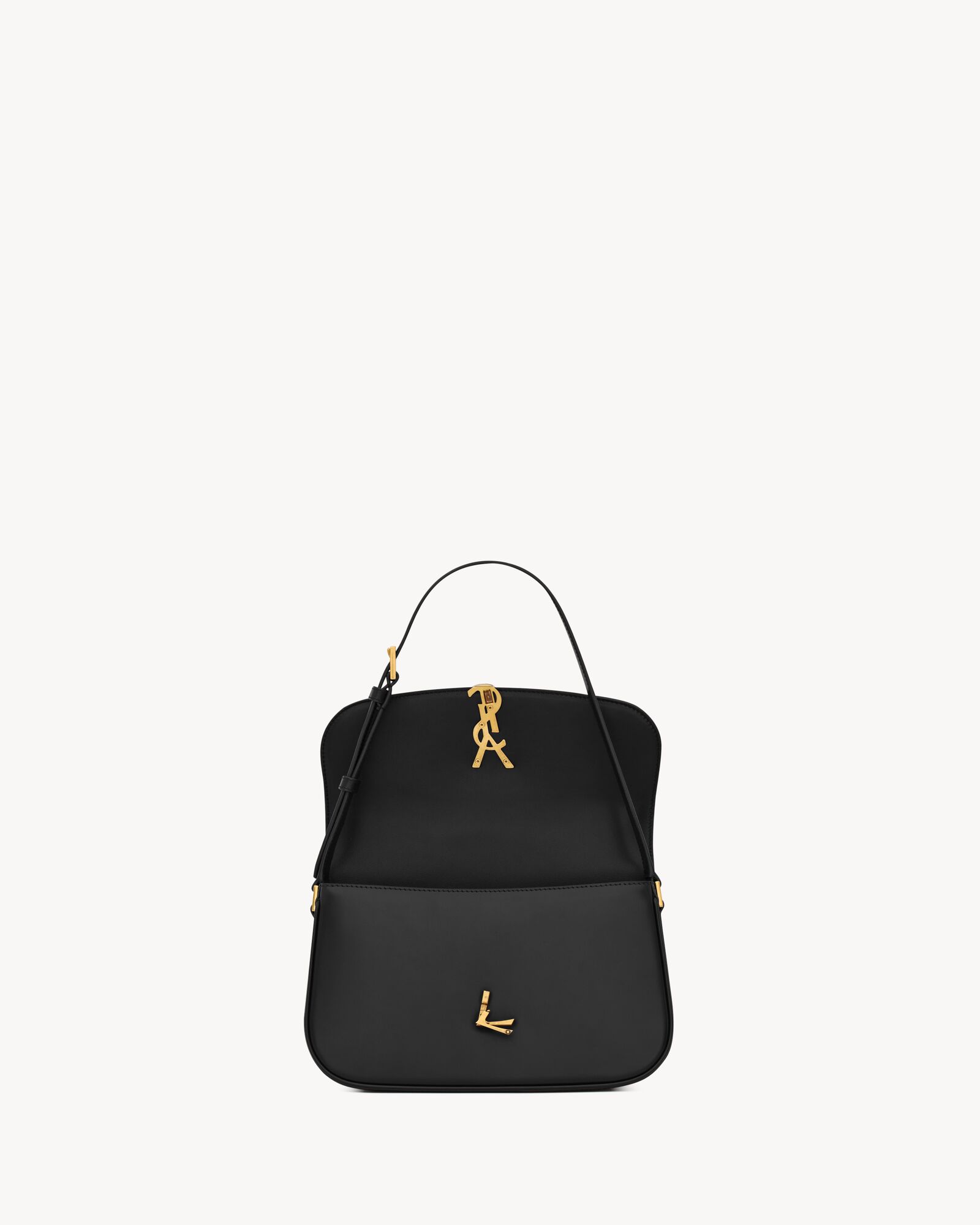 黑色SOLFERINO小号BOX SAINT LAURENT皮革手袋