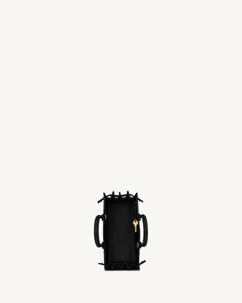SAC DE JOUR NANO光滑皮革手袋