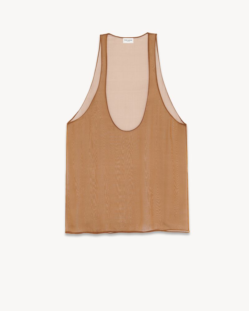 桑蚕丝平纹细布背心